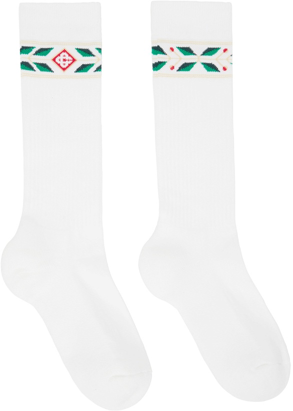 Photo: Casablanca White Laurel Sport Socks