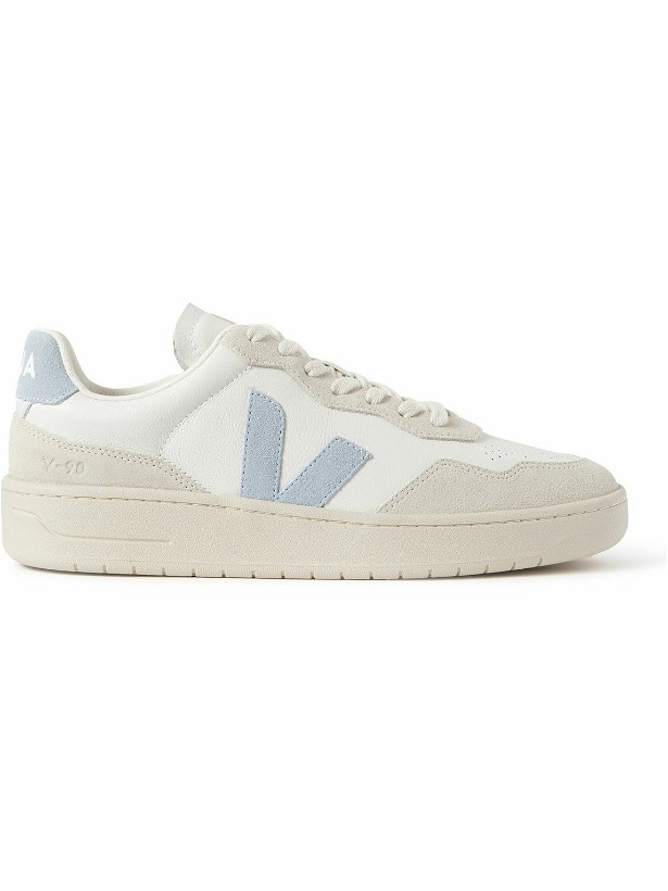 Photo: Veja - V-90 Suede and Leather Sneakers - Neutrals