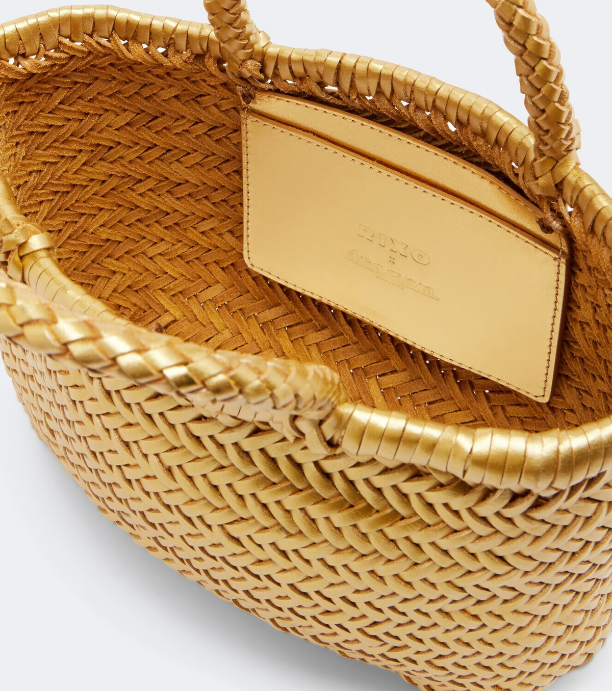 Rixo x Dragon Diffusion Lysia leather top-handle bag