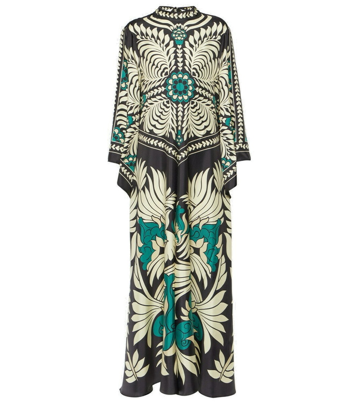 Photo: La DoubleJ Magnifico printed silk twill maxi dress