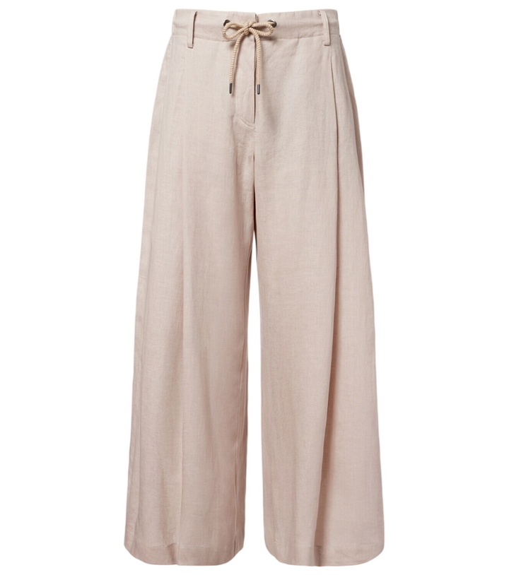 Photo: Brunello Cucinelli Linen wide-leg pants