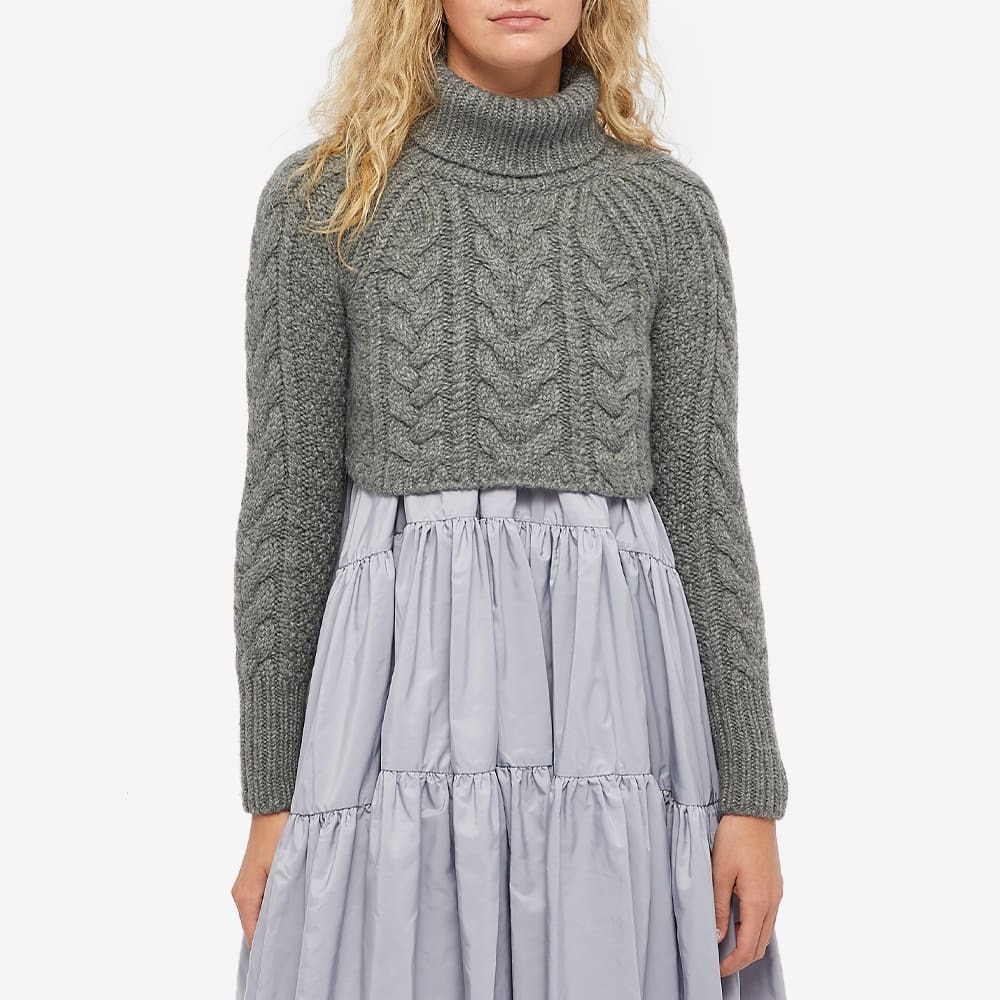 CECILIE BAHNSENグレー ケーブルニット タートルネック CECILIE BAHNSEN（セシリー・バンセン）｜BELINDA JUMPER CABLE KNIT