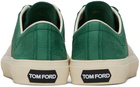 TOM FORD Green Leather Cambridge Sneakers