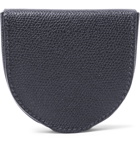 Valextra - Tallone Pebble-Grain Leather Coin Wallet - Blue