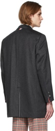 Thom Browne Grey Cashmere Oversized Sack Overcoat