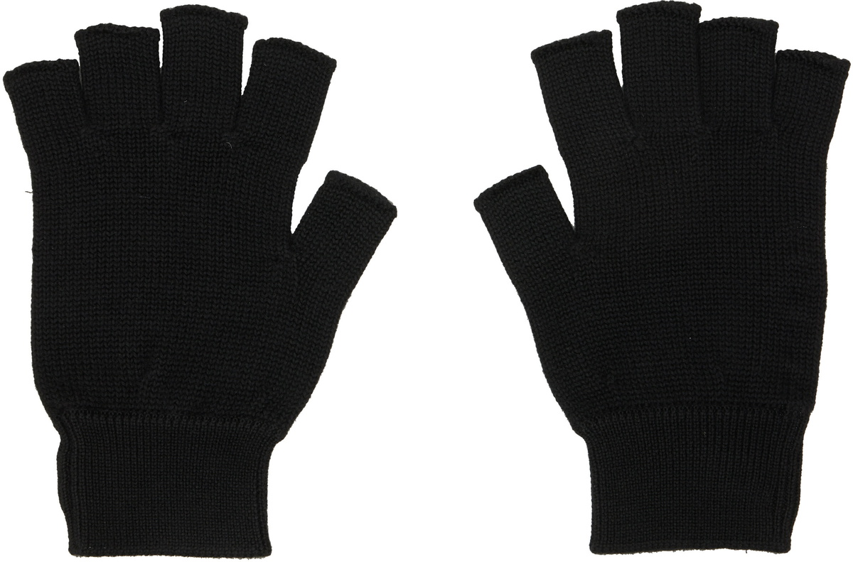 Rick Owens Black Tower Fingerless Gloves