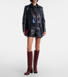 Gucci GG embossed leather jacket