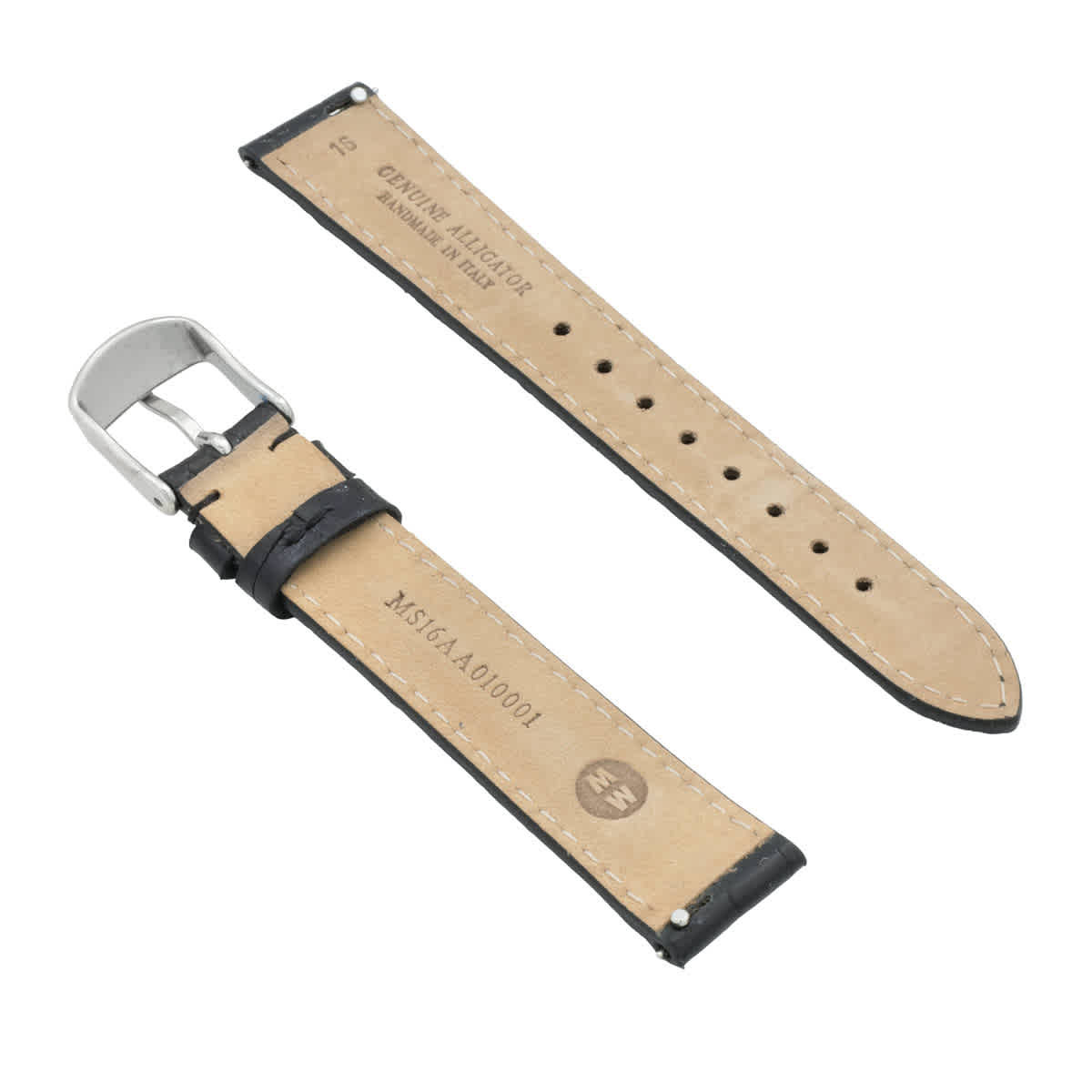 Michele 16mm Black Alligator Strap Michele 16mm Watch Strap - Black - MIE40015 | The RealReal main image 3