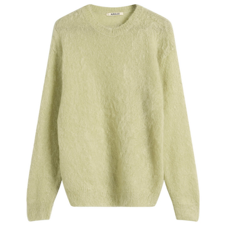 Photo: Auralee Women's Mohair Knit Pullover in Light Khaki