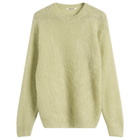 Auralee Women's Mohair Knit Pullover in Light Khaki