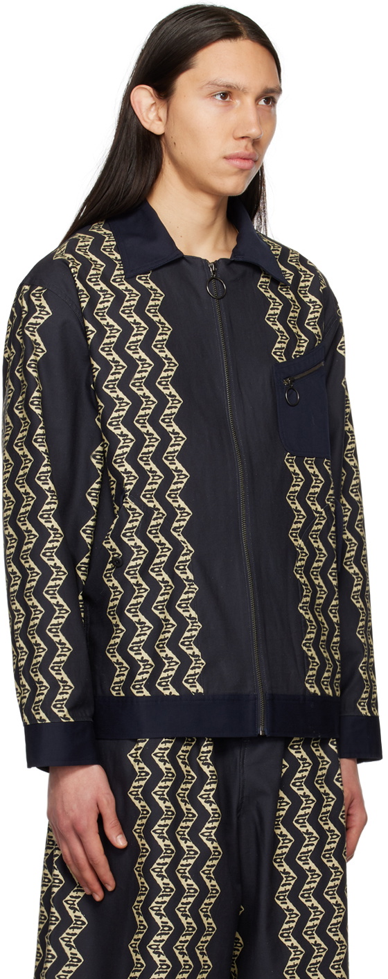 Nicholas Daley Black Zig Zag Jacket