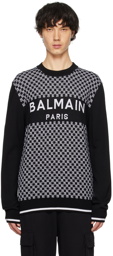 Balmain Black Mini Monogram Sweater