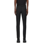 Valentino Black Wool and Mohair Stripe Trousers