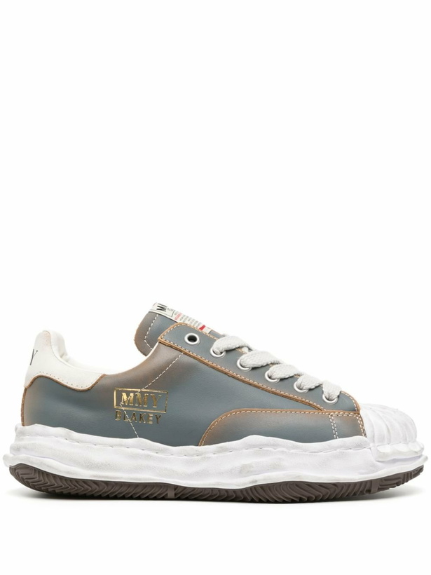 Photo: Maison MIHARA YASUHIRO Blue Blakey Leather Sneakers