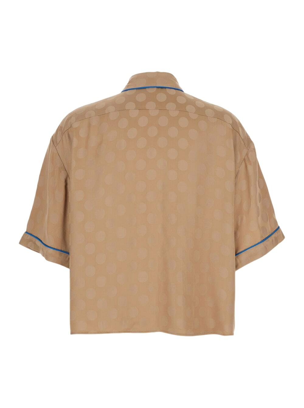 Merci Brown Jacket With Contrasting Trim And All-over Polka Dot Motif In Viscose Blend Woman