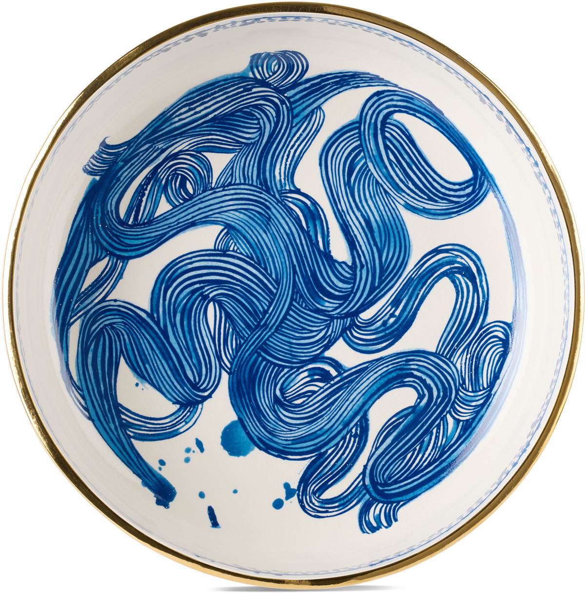 L'OBJET White & Gold Ruan Hoffmann Edition Medium Bowl