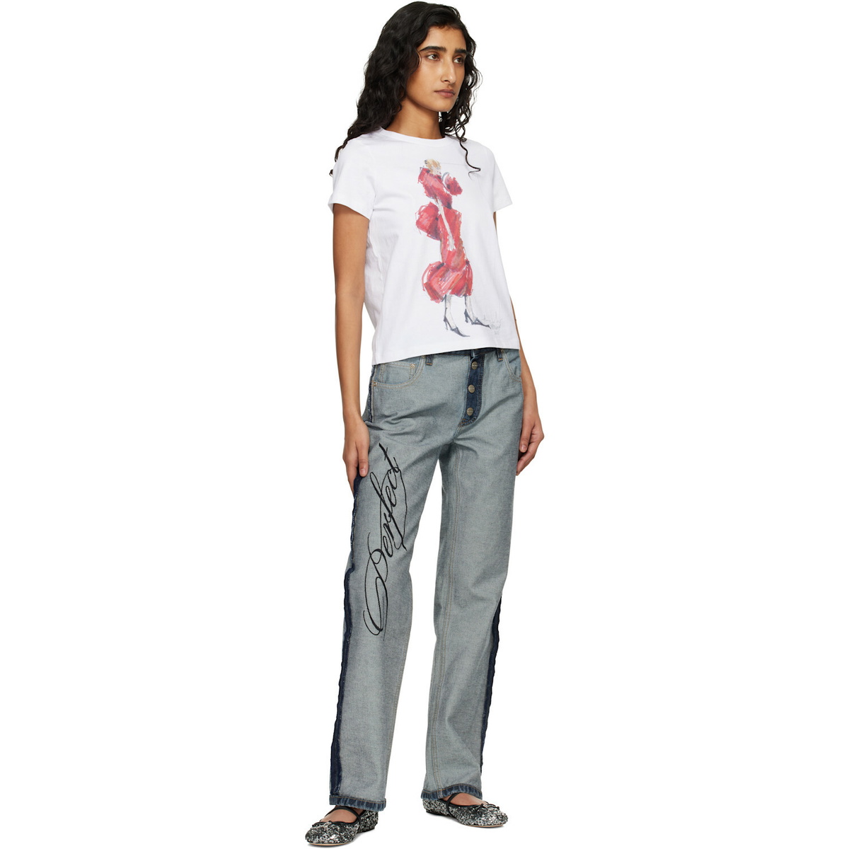 Marc Jacobs White 'Look 33' Baby T-shirt