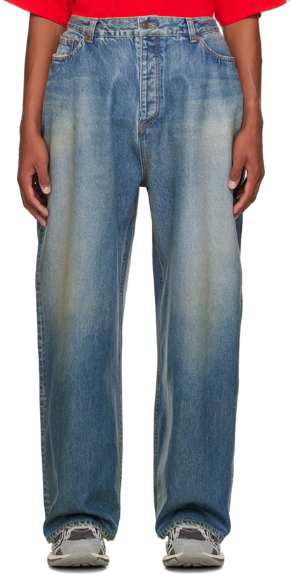 Photo: Balenciaga Blue Large Baggy Jeans