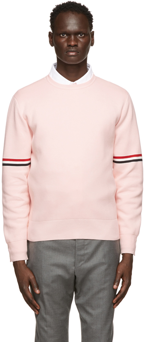 【関税込み】thom browne 'RWB' sweater Thom Browne Rear RWB Stripe Sweatshirt | Blue | FARFETCH