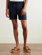 Onia - Air Straight-Leg Linen and Lyocell-Blend Drawstring Shorts - Blue