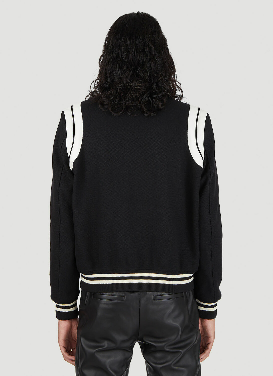 Saint Laurent Teddy Varsity Bomber Jacket