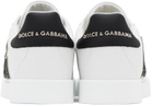 Dolce & Gabbana White & Black Portofino Low Sneakers