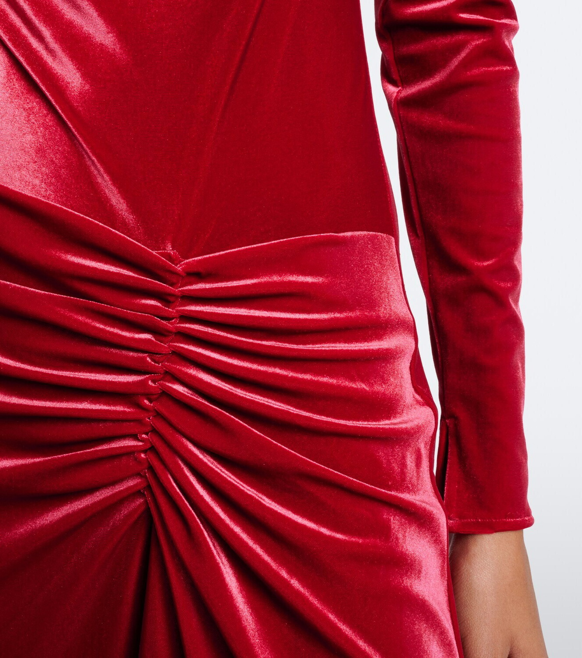 Simkhai Ferrera gathered velvet midi dress