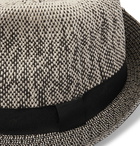 Paul Smith - Grosgrain-Trimmed Two-Tone Straw Trilby Hat - Neutrals