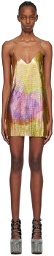Anna Sui Gold Impressionism Butterfly Minidress