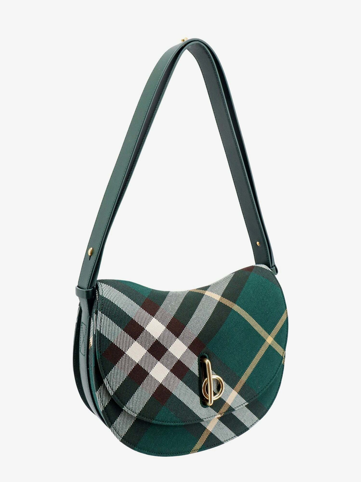 BURBERRY Brown Leather Shoulder Bag Horse Logo | eBay