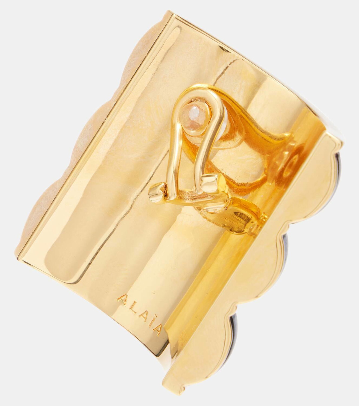 Alaïa Wood clip-on earrings