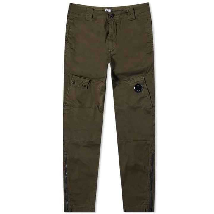 Photo: C.P. Company Men's Lens Pocket Zipped Utility Pant in Ivy Green