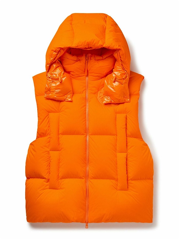 Photo: Moncler Genius - Roc Nation by Jay-Z Apus Oversized Quilted Shell Hooded Down Gilet - Orange