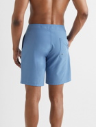Frescobol Carioca - Parley Straight-Leg Long-Length Swim Shorts - Blue