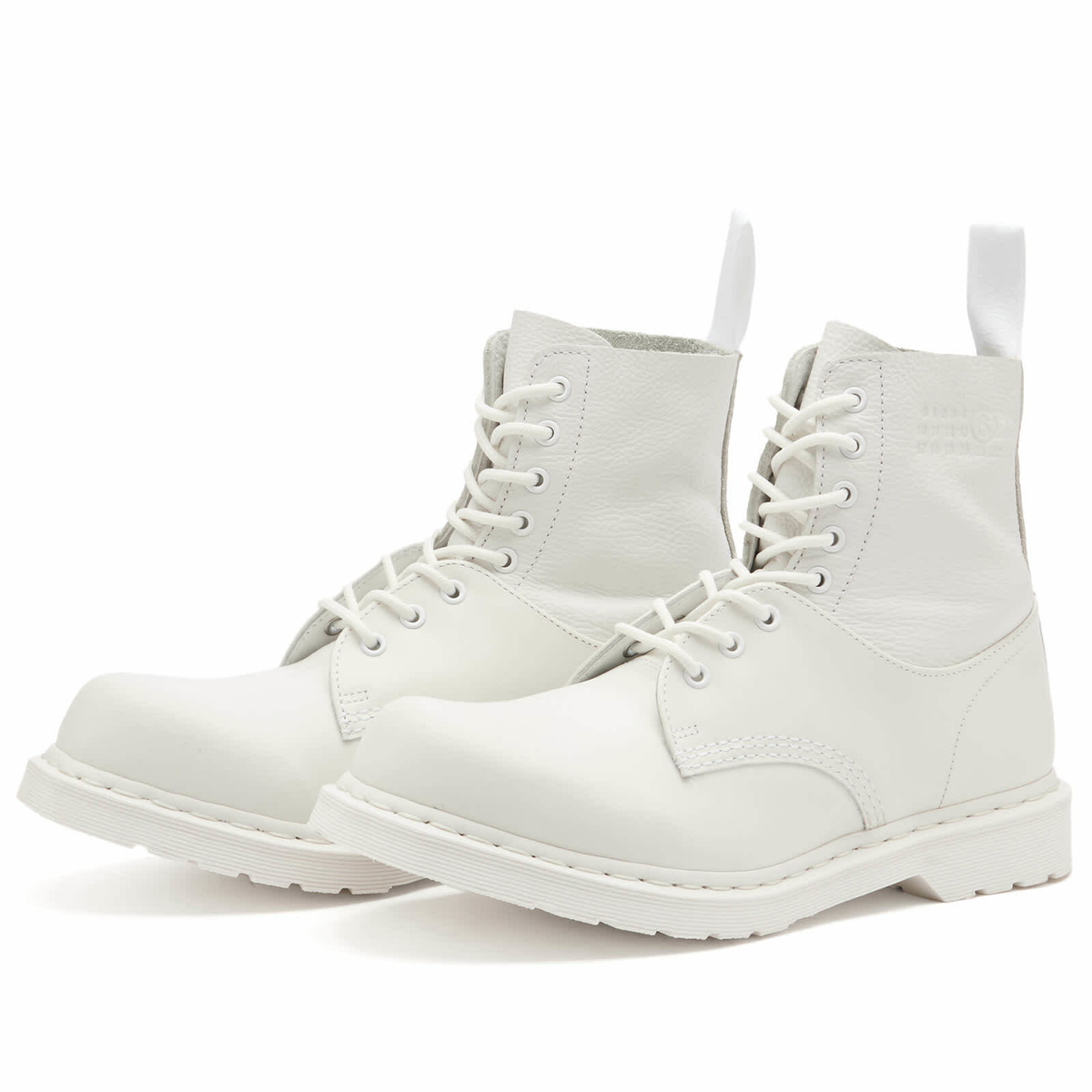MM6 Maison Margiela Men's x Dr Martens 1460 8-Eye Boot in White