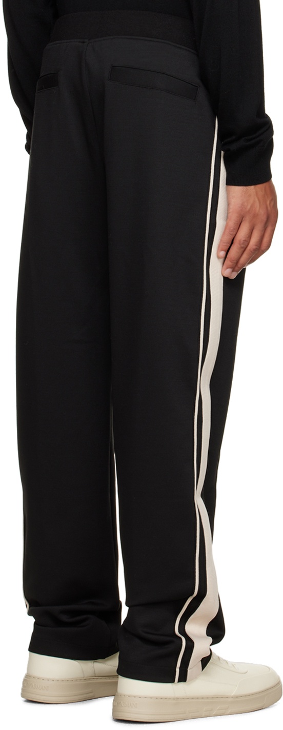 Emporio Armani Black Stripe Sweatpants