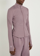 Adidas X Stella Mccartney Training Stretch-jersey Midlayer Jacket Purple