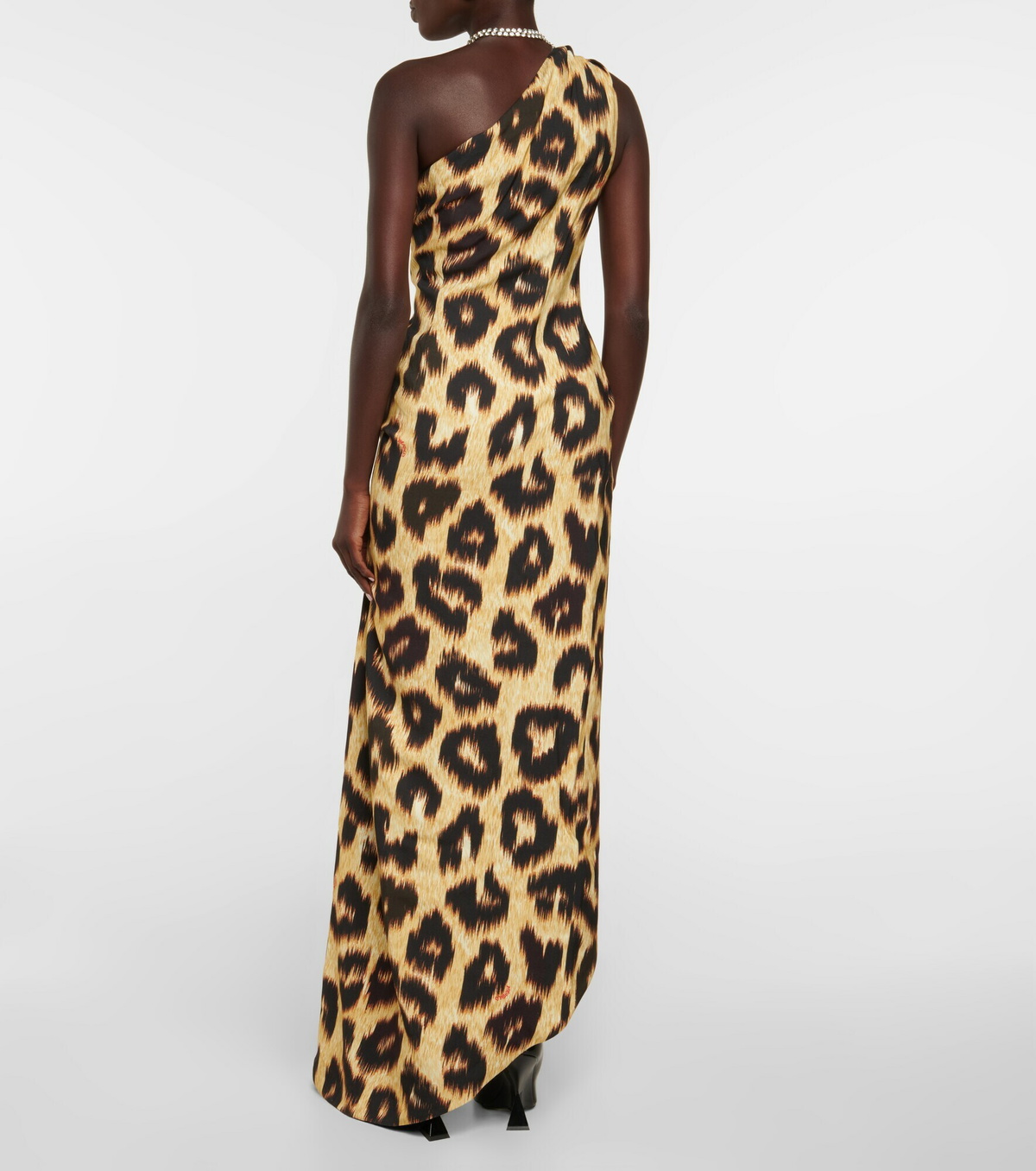 The Attico Leopard print cutout maxi dress The Attico