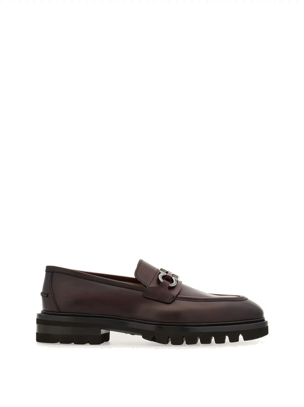 Photo: Ferragamo Mens Gancini ornament loafer in Red