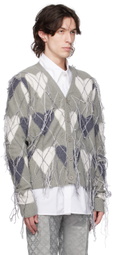 Charles Jeffrey Loverboy Gray Guddle Cardigan