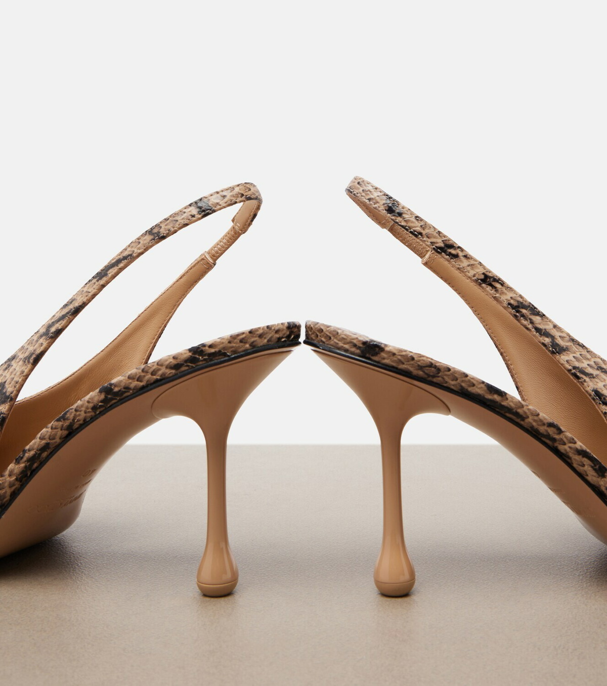 Jimmy Choo Isa snake-effect leather slingback pumps