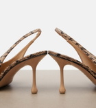 Jimmy Choo Isa snake-effect leather slingback pumps