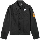 Fred Perry x Raf Simons Brushed Denim Jacket in Black