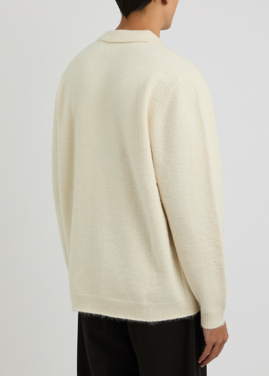 Percival Rugby Alpaca-blend Polo Jumper Cream