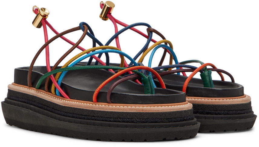 sacai Black Platform Sandals Sacai