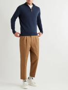 William Lockie - Oxton Cashmere Half-Zip Sweater - Blue