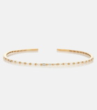 Suzanne Kalan - 18kt gold cuff bracelet with diamonds