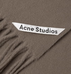 Acne Studios - Canada Skinny Fringed Wool Scarf - Taupe