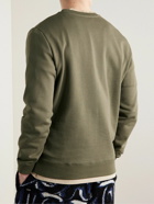 A.P.C. - Logo-Flocked Cotton-Jersey Sweatshirt - Green