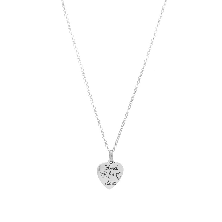 Photo: Gucci Women's Jewellery Blind For Love Necklace in Silver
